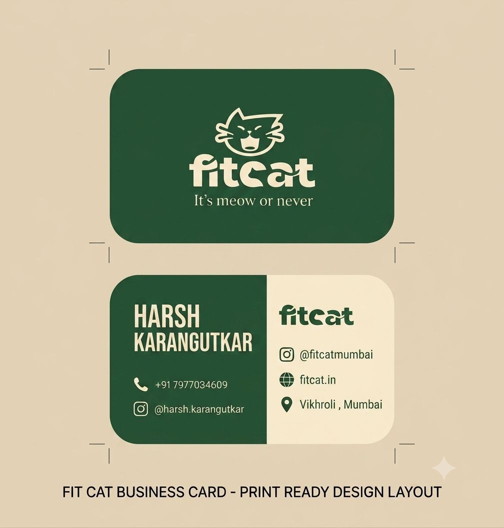 Fitcat Founder Business Card